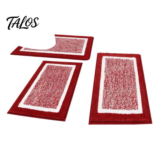 Set da 3pz Tappetini da Bagno, Tappeti da Bagno Altamente Assorbenti Antiscivolo, Tappetini Morbidi Lavabili per Lavandino del Bagno, WC, Vasca da Bagno