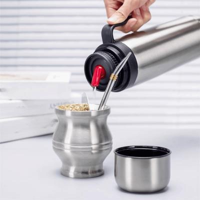 Stainless Steel Yerba Mate Thermos Bottle Double Wall Insulated Water Bottle Thermal Cup  Travel