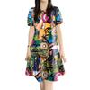 ZANZEA Women Casual Round Neck Summer Short Sleeve Print Dress