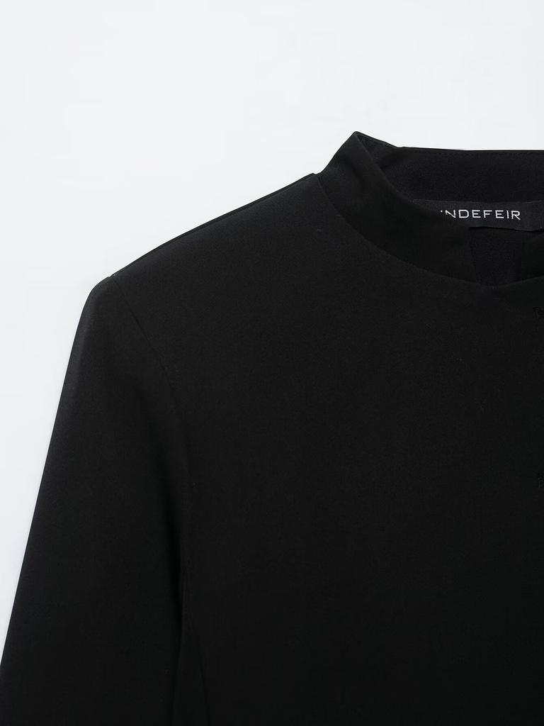 European and American Style, New Women's Clothing, Short Zhongshan Collar Long-sleeved Blazer 0524784125