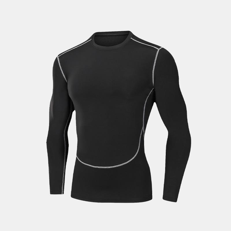 Pánské rychleschnoucí sportovní oblečení z ledového hedvábí s těsným střihem: Set s krátkým rukávem a pětibodovými kalhotami na letní fitness a běh