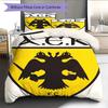 AEK Athens F.C Logo Bedding Quilt Set Quilt Cover Pillowcase Home Decoration Birthday Gift (1 * Duvet Cover + 2 * Pillowcase, Without Core)