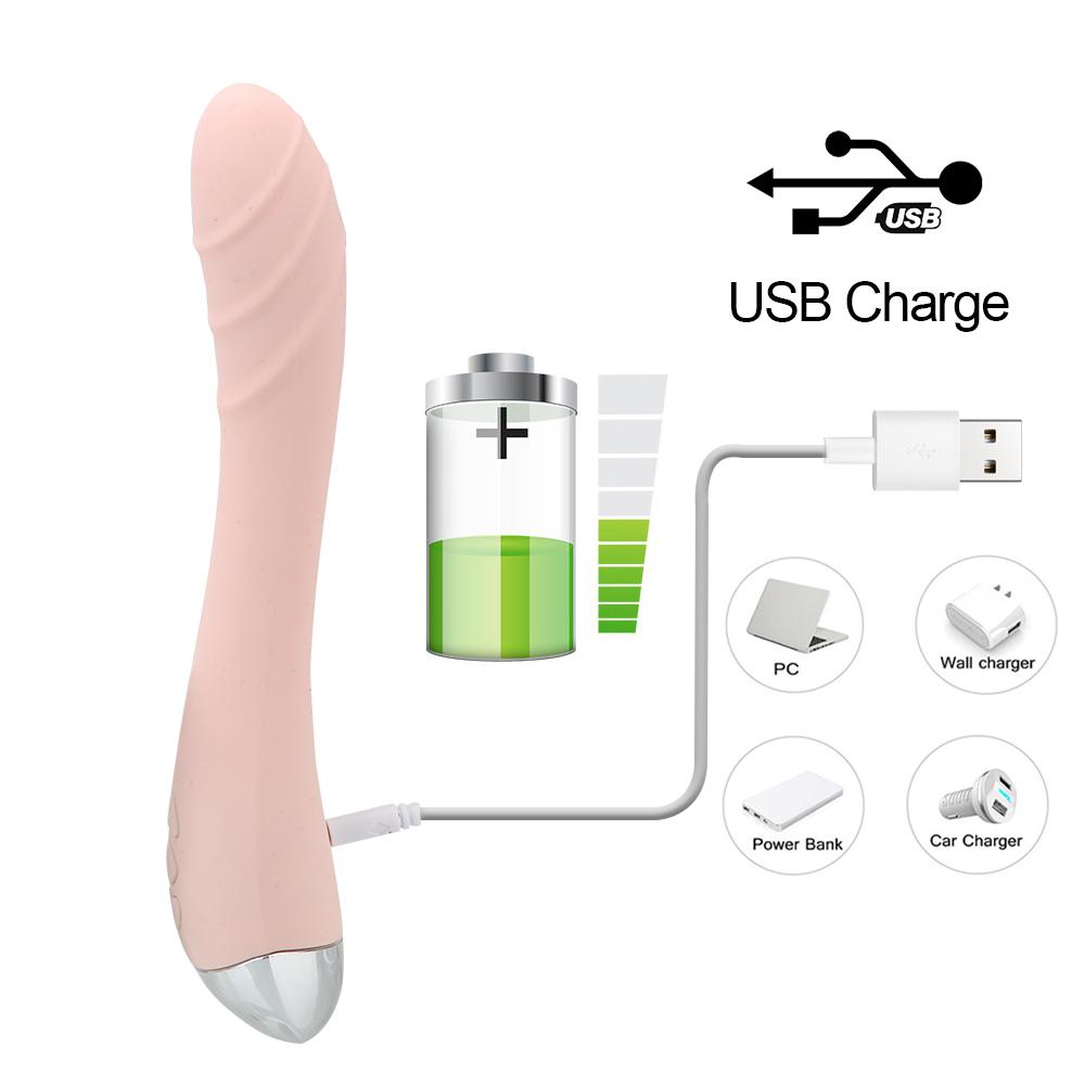 Female Private Parts Vibrator, USB Charging Big AV Stick Female G-spot Massager Clitoral Stimulator Adult Female Sex Toy