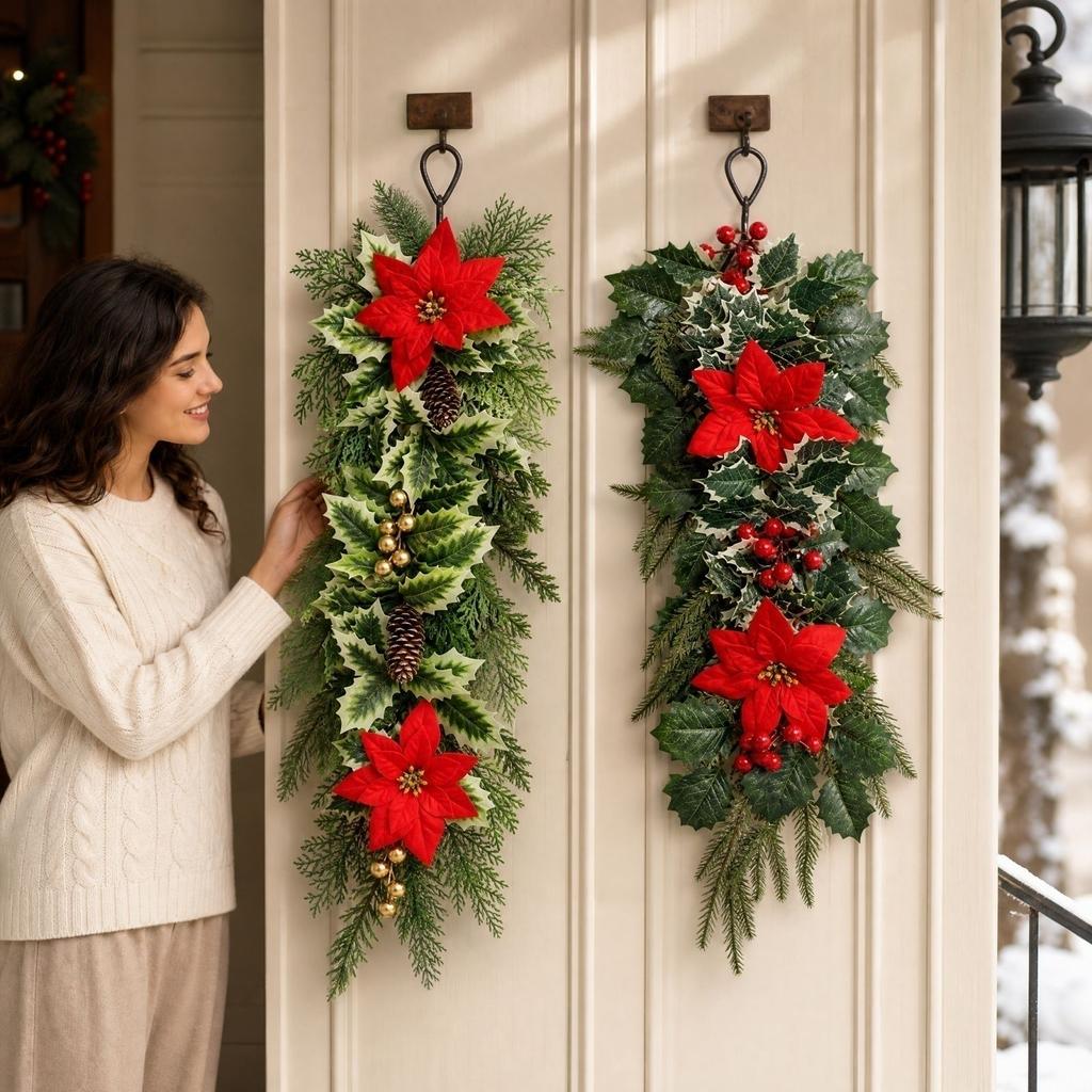 Artificial Wall Hanging for Christmas Holiday Home Decoration