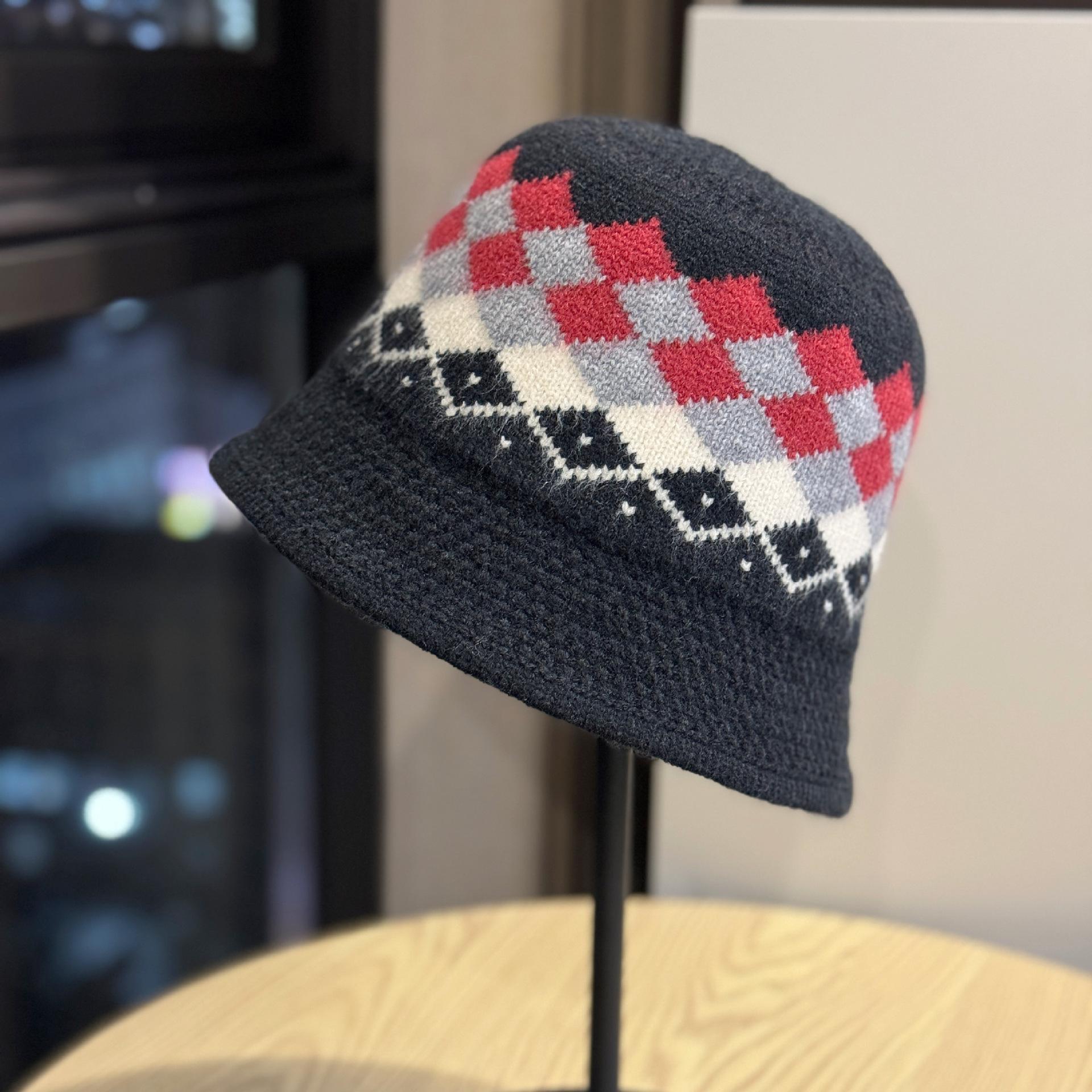 

Осень и Зима Новая Ретро Британская Клетка Теплая Шерстяная Шапка Рыбака Женская Шляпа-Ведро Модная и Универсальная Элегантная Шляпа с Характером one size