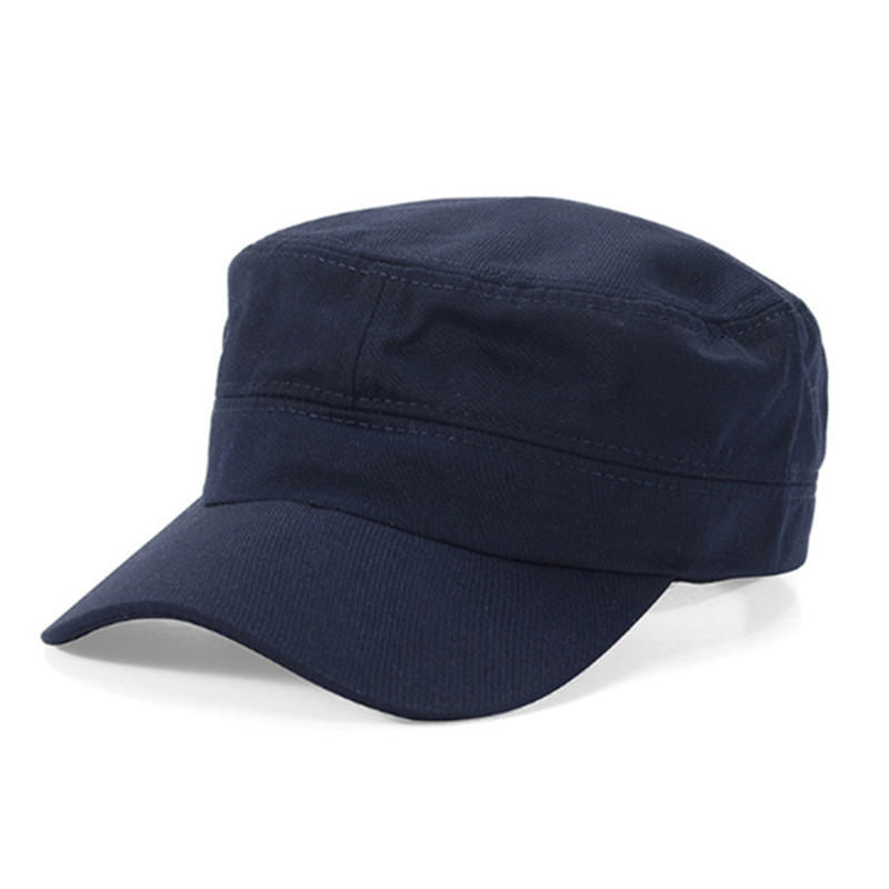 

Solid Color Unisex Hats Simple Casual Sunshade Flat Top Hat Autumn And Winter Outdoor Sports Versatile Duckbill Hat темно-синього кольору