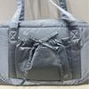 New Balance Glossy Ribbon Duffle Bag Nbgcfsw105 Silver
