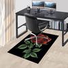 1pc Rose Bloom Themed Rug for Home Decor, Non-slip Office Carpet, Chair mat, Outdoor Mat, Christmas and Halloween gifts-0731136