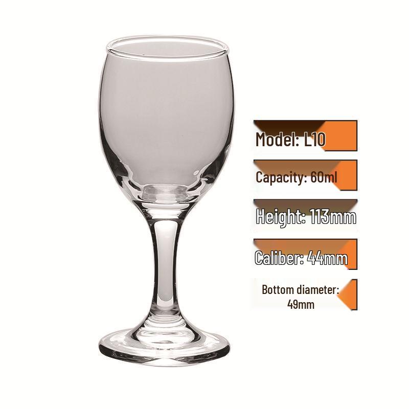 Elegant High-Stem Wine Glasses - Perfect for Hotels, Bars, KTV, and Beverages. Exquisite Small Transparent Red Wine Glasses.