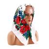 Russian Ethnic Flower Print Headscarf for Women Fashionable and Comfortable Polyester Bandanas Headwrap for Winter Wear