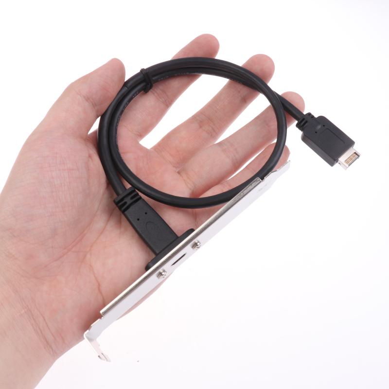 1 Stück Typ-E auf USB-C Typ C Buchse Verlängerungskabel mit Panel-Montageschraube 30/50cm USB 3.2 Frontpanel-Header