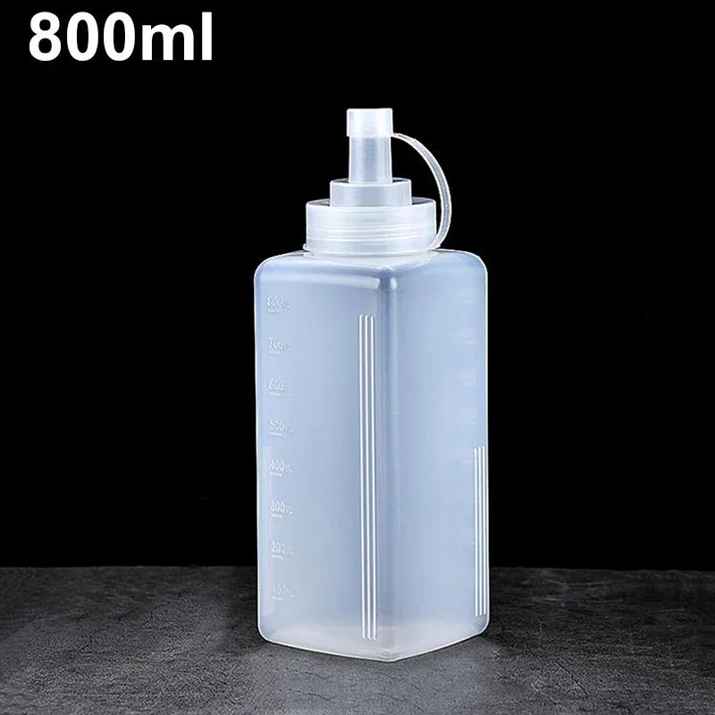 1000ml Large Caliber Squeeze Sauce Bottle Dustproof Condiment Dispenser for Kitchen Salad Olive Oil Seasoning Gadgets