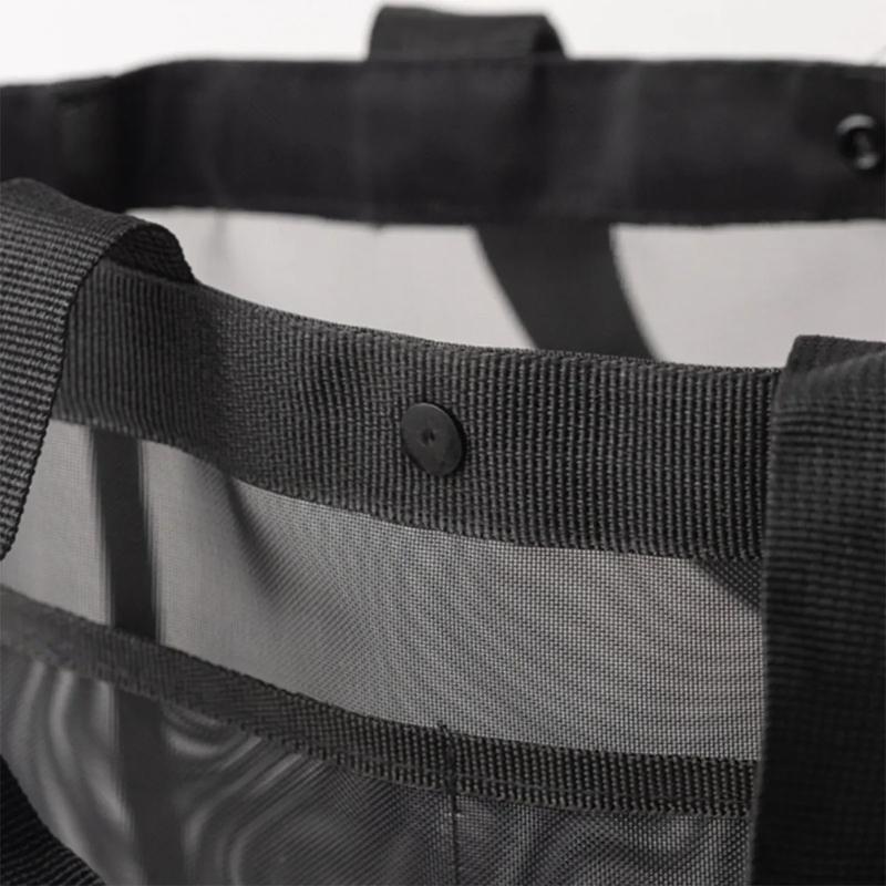 Herren/Damen Einfarbige Gaze-Handtasche Nylon Transparente Aufbewahrungstasche Umhängetasche Strandtasche Multifunktional Große Kapazität Einkaufsbeutel für Einkaufszentren