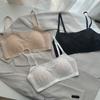 Summer ultra-thin lace underwear women's big breasts show small rabbit ears cup non-marking anti-light thin shoulder strap non-marking bra cover