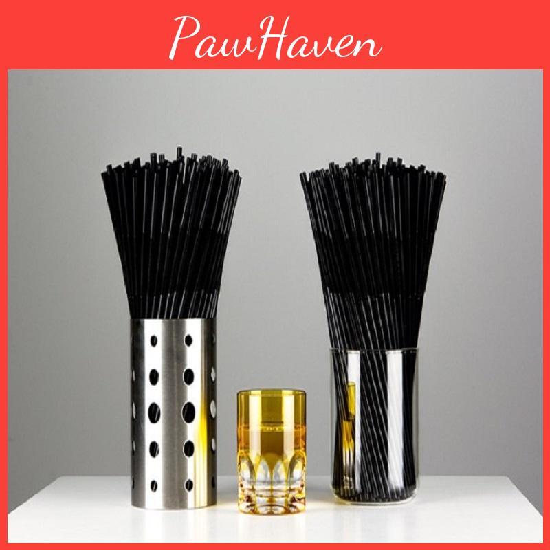 100 Stück Schwarze Knickhalme Ideal für Elegante Geburtstags- und Sommerparty-Getränkebedürfnisse