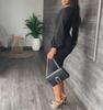 European and American Women's Autumn/Winter Lantern Sleeve Fashion Commuter Dress