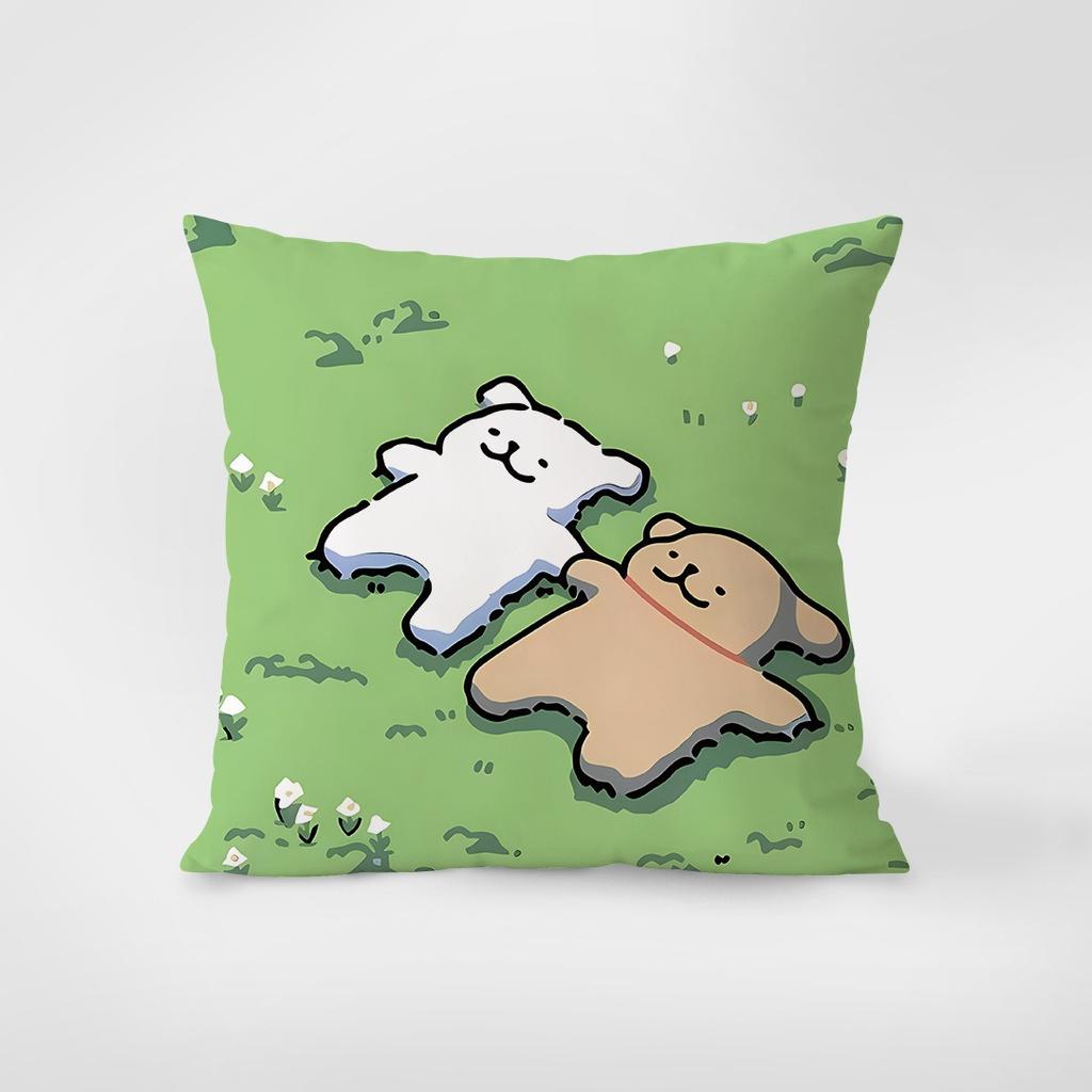 Cute Dog Pattern Pillowcase Interior Decoration Office Living Room Home Pillowcase