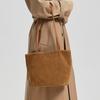 Ladies' suede shoulder bag stylish large capacity high-quality genuine leather casual shopping bag fashiable matching