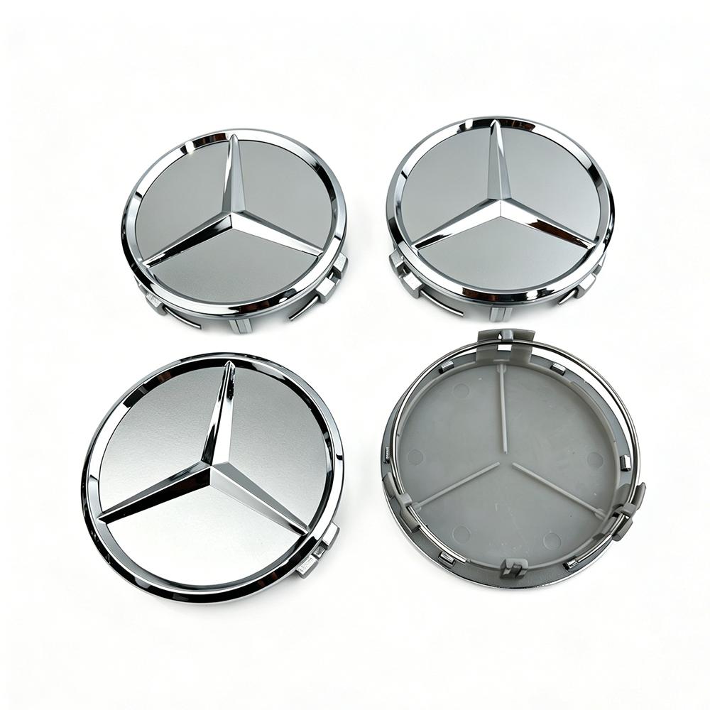 For Benz W2032026 New Car Wheel Center Hub Caps Cover 4Pcs 75mm for Mercedes Benz Amg logo B/C/E/S Class A Class C200L GLC GLK CLA W166 W163 W221