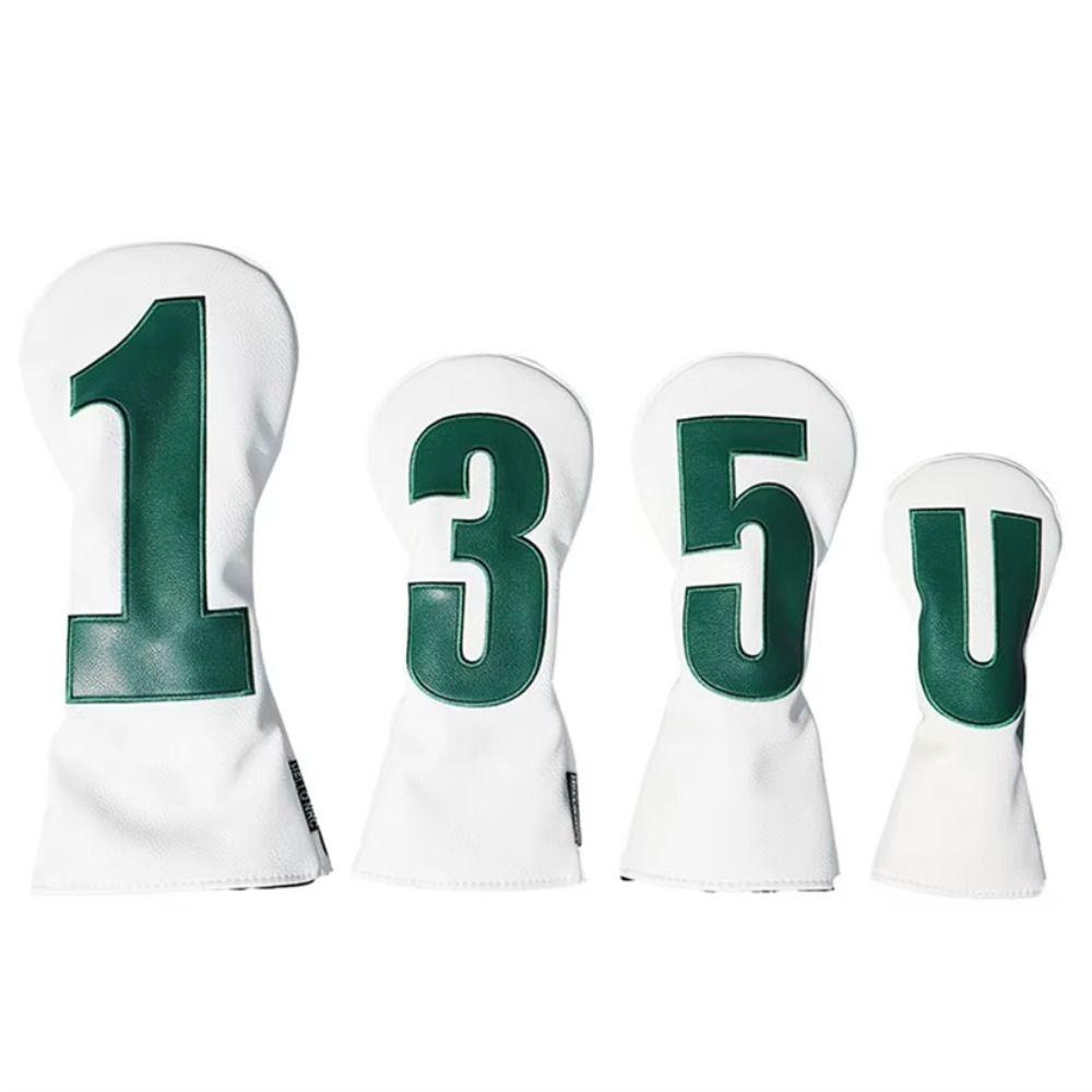 Number Print Golf Club Protector 1 3 5 U Wood Headcover Golf Head Cover  Driver Fairway