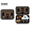 Kids Halloween Party Favor Mini Ghost Tin Box Set, Little Pocket Cute In A Box, Soft Plush Figurine Miniature Scene Spooky Desktop Decor, Gifts