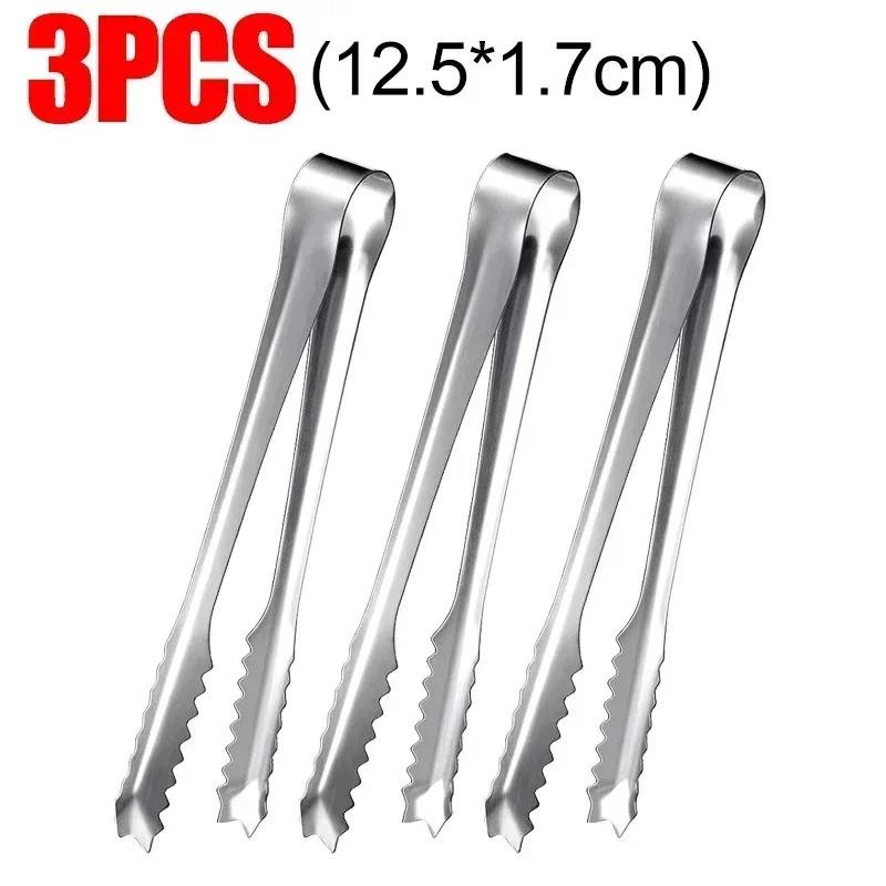 Stainless Steel Ice Tongs Bread Cake Clamps Salad Coffee Sugar Cubes Clips for Restaurant Bar Party Serving Tongs Kitchen Tools