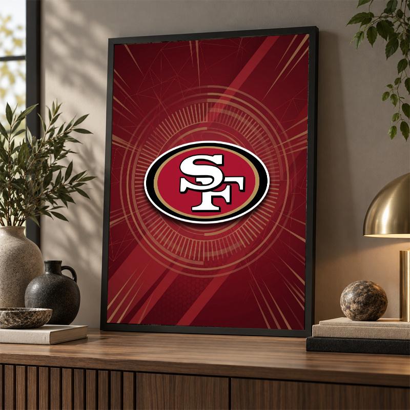 San Francisco 49ers Diamond Painting Kit 5D Full Drill DIY Diamond Mosaic Wall Art Home Decor