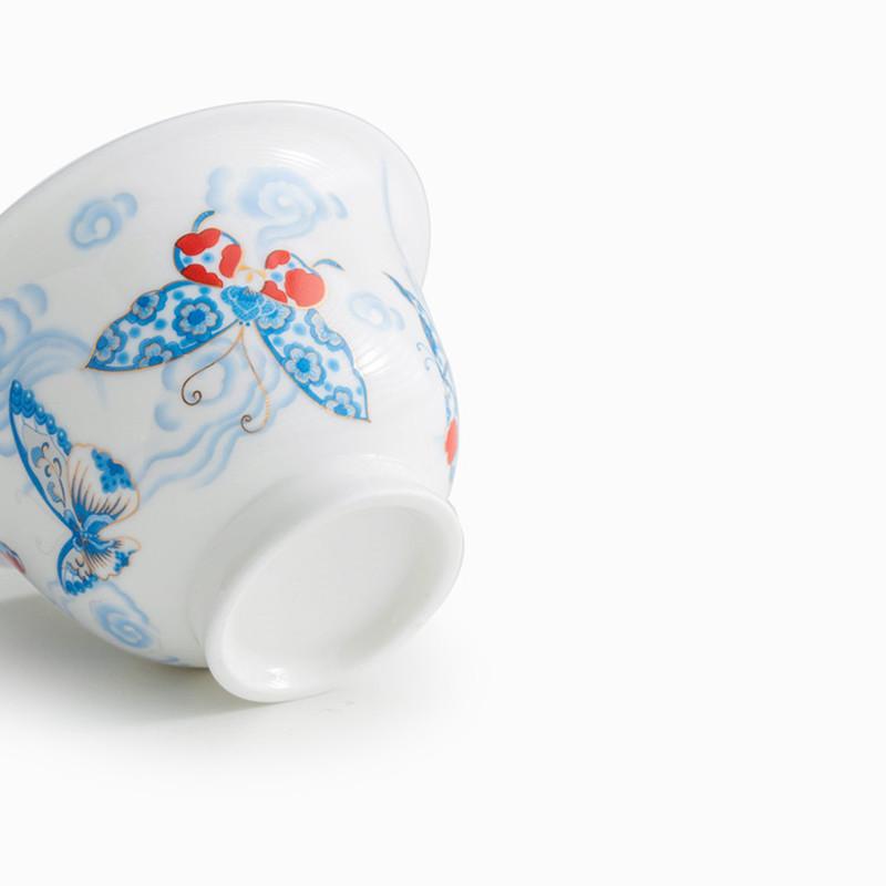 Chinese Retro Ceramic Gaiwan Handmade Tea Tureen Teacup Household Porcelain Tea Bowl Travel Portable Tea Set Accessories 130ml