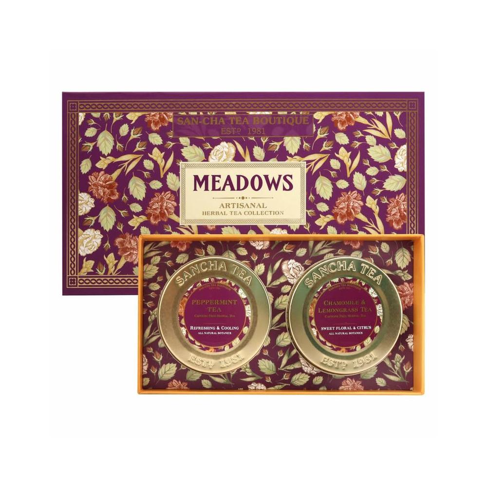 Подарочный набор травяного чая (2 х 25 г), Meadows Collection Tea Gift Box (Peppermint & Chamomile), SAN-CHA