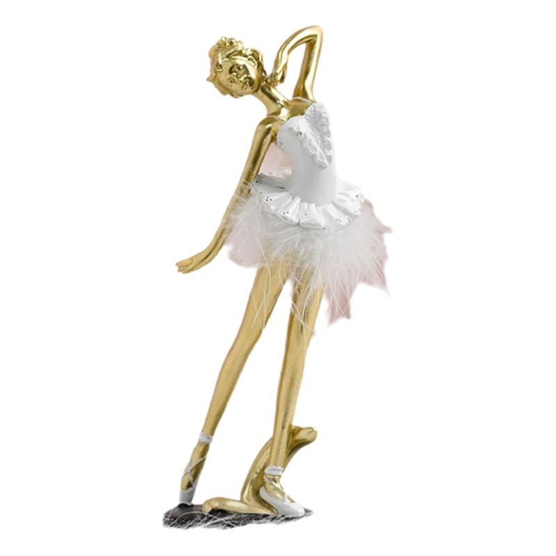 Beautiful Resins Ballerinas Statue Ballet Dancer Figurine Dancing Girl Sculpture for Artistics Home and Office Decors