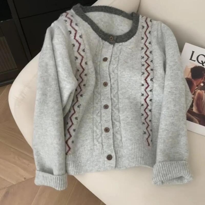 2025 Nový Jaro Podzim pro Dámský Pletený Kardigan Svetr Bunda Pohodlný a Šik Všestranný Top