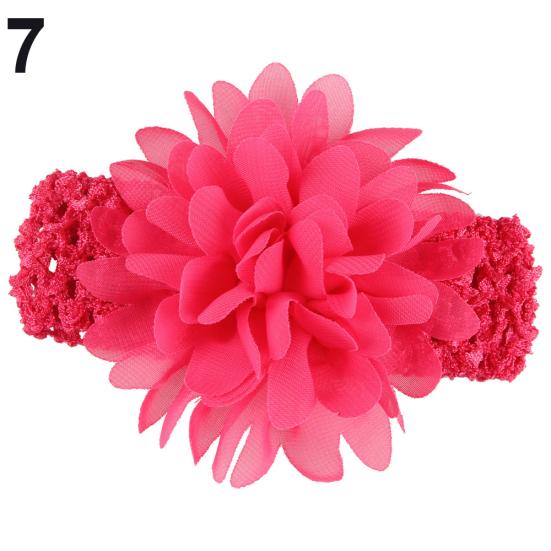 Fashion Baby Girls Kids Chiffon Flower Elastic Headband Hair Accessory Headwear