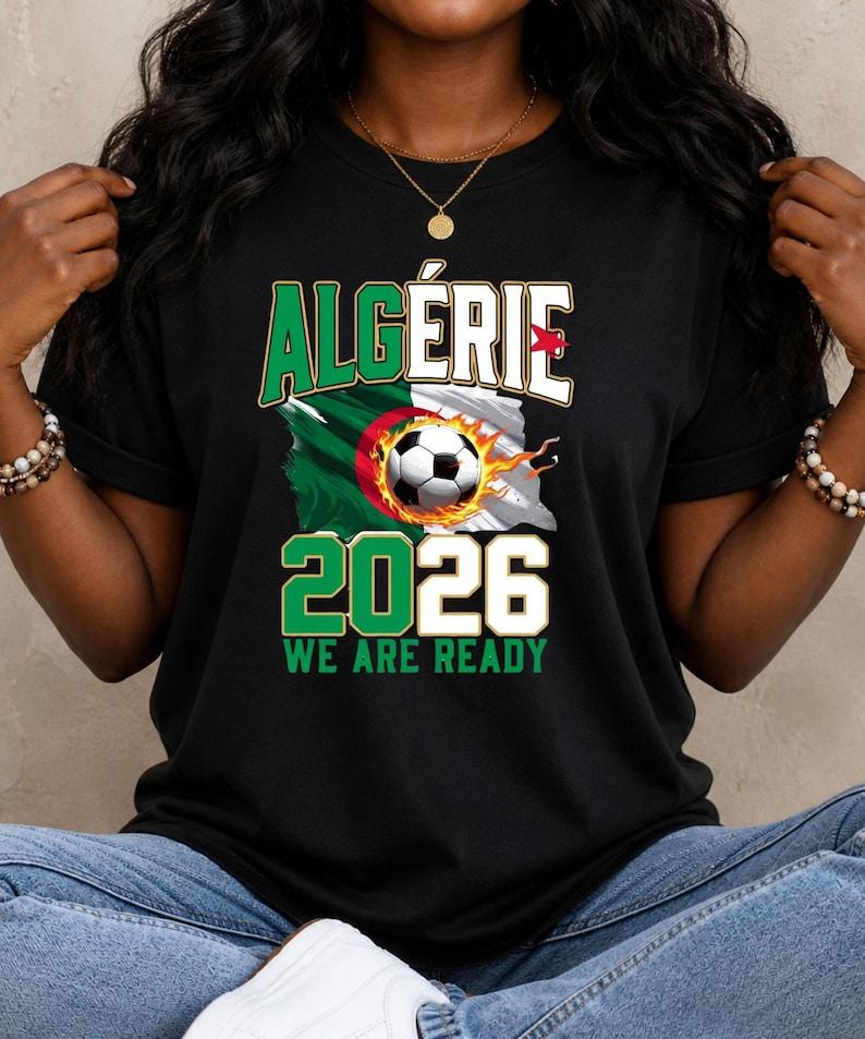 Algeria 2026 Soccer Flag T-Shirt | We Are Ready 4XL