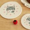 Japanese-Style Ins Braided Insulation Table Mats Coasters Creative Cute Cartoon Kitten Coaster Bowl Mat Cotton Rope Placemat