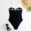 2025 Retro Solid Color One-Piece Swimsuit with Skirt - Bestseller Conservative Swimwear