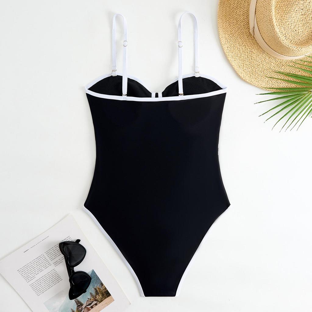 2025 Retro Solid Color One-Piece Swimsuit with Skirt - Bestseller Conservative Swimwear