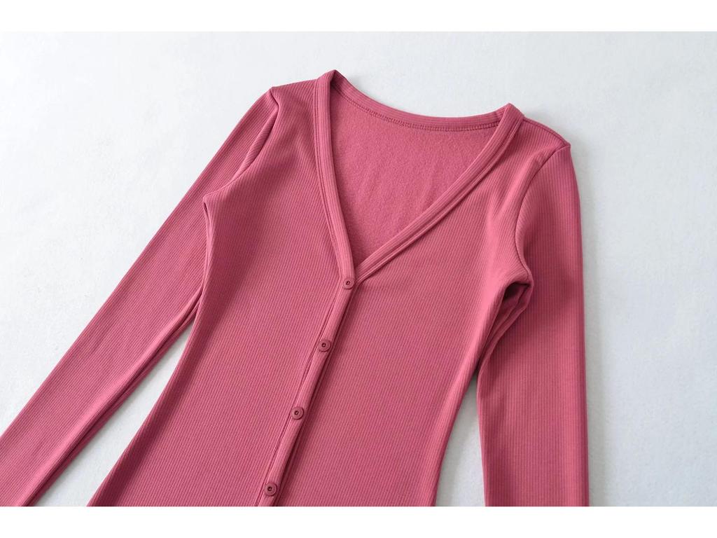 Elegant V-Neck Long Sleeve Dress - Sexy Hip-Hugging Mid-Length Skirt for Women, Perfect for Spring and Autumn.