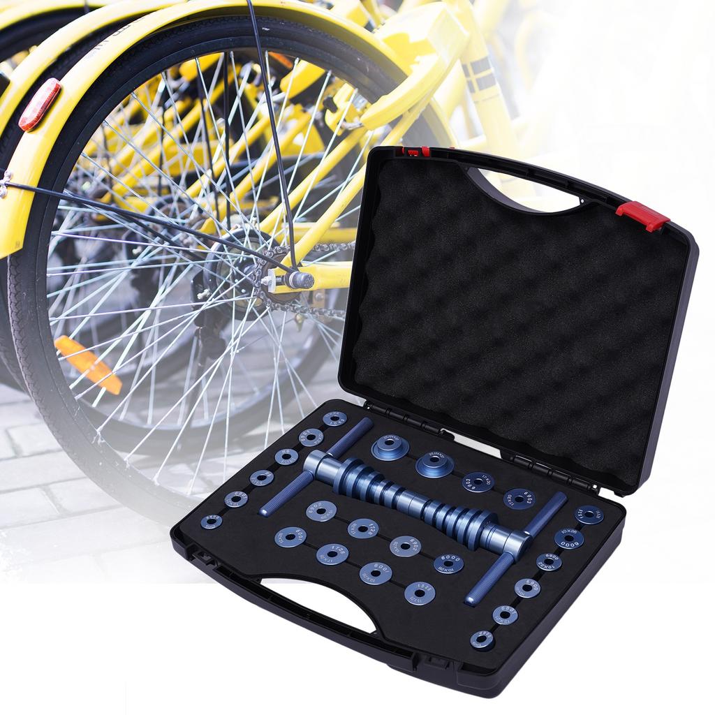 Professional Bike Maintenance Tool Kit, 25PCS Bottom Bracket Bearing Press Set, Workshop Toolset for Enthusiasts & Mechanics