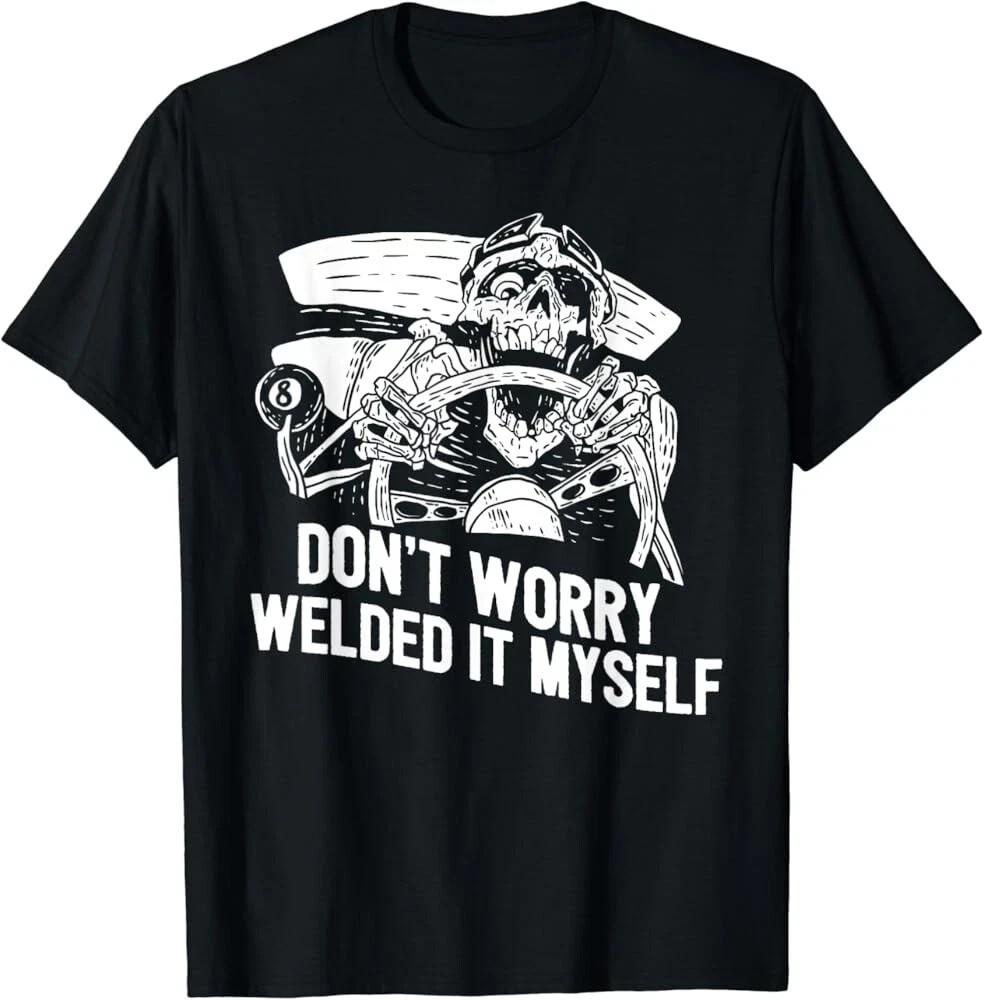 Смешная футболка унисекс для сварщика, строителя хот-родов  Сварил сам S