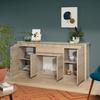 Buffet Bas BETTY - Chêne Dakota - 4 Portes, 1 Tiroir - 185 X 46 X 85,5 Cm