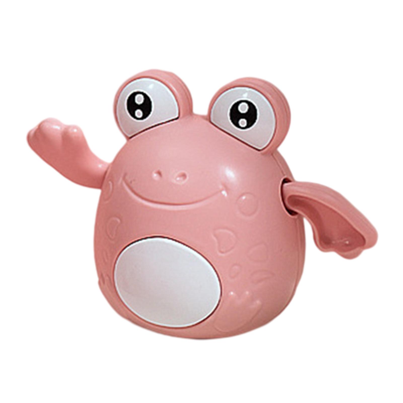 

Baby Bathing Toy Cute Cartoon Clockwork Frog Swimming Pool Water Toys розовый
