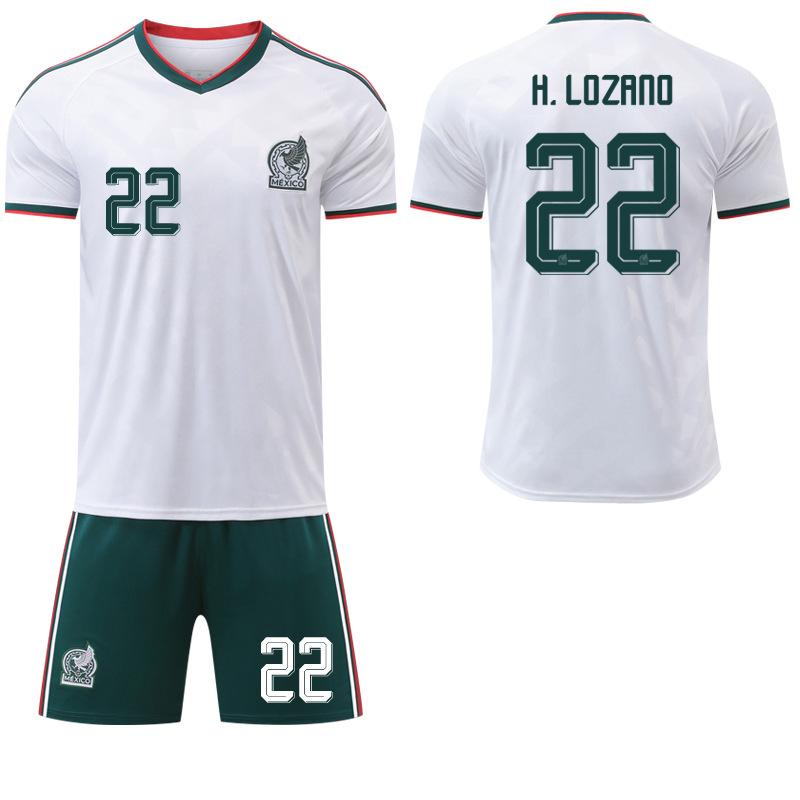 27 Mexico Away White Football Jersey Sports Suit Us-Canada-Mexico World Cup No. 9 Raul Jersey