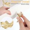 2Pcs Bowknot Cabinet Pull Handle Brass Knobs for Drawer Wardrobe Dresser Cupboard Decorative Furniture Hardware