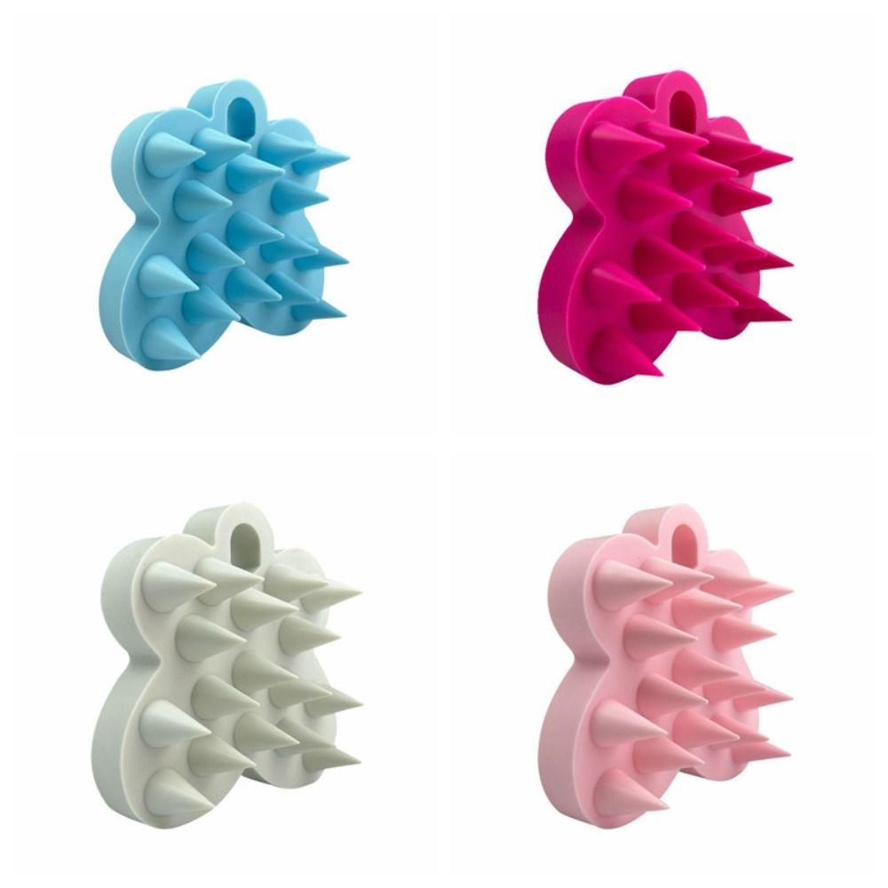 

Scalp Massage Hair Washing Comb SPA Shower Brush Portable Silicone Shampoo Brush Women