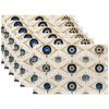 Vintage Magnolia Placemats Set of 6,Waterproof Heat Resistant Dining Table Plate Mat for Home Kitchen Dining Table 12x18Inch