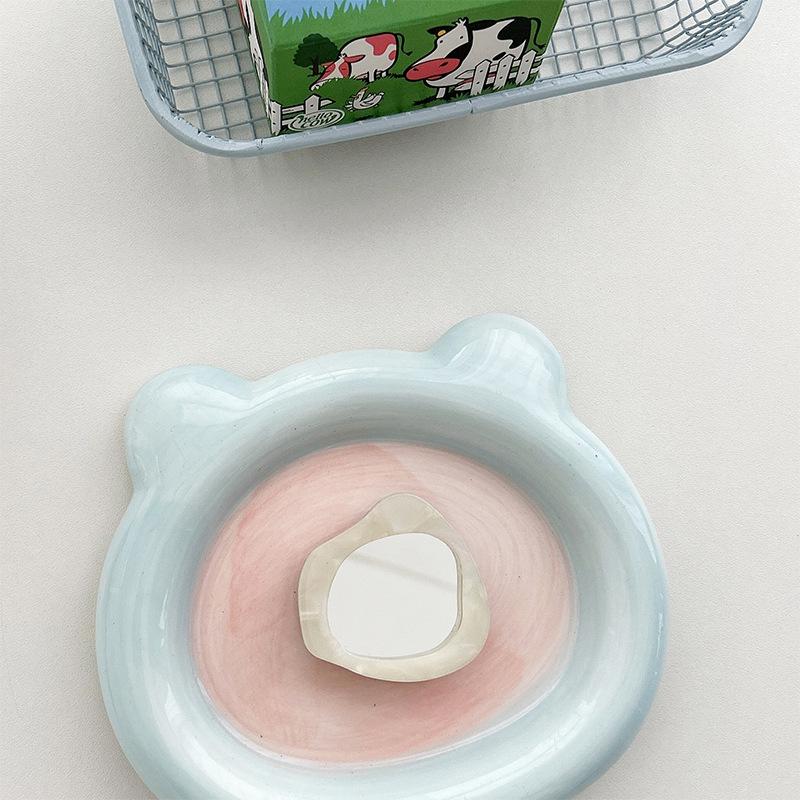 

Wind Shell Pattern Acrylic Mirror Sticker Irregular Mobile Phone Airbag Bracket Cat Makeup Mirror Portable