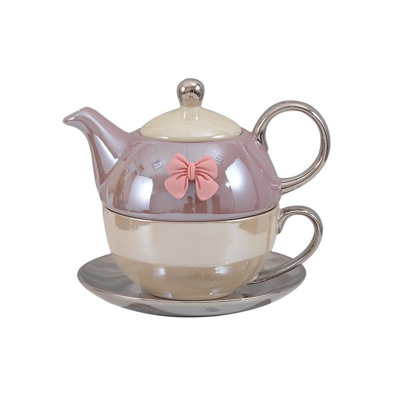 Mother and Child Tea Pot, Large Capacity Tea Pot, Household Coffee Cup and Plate, Ceramic High Appearance Afternoon Tea Cup