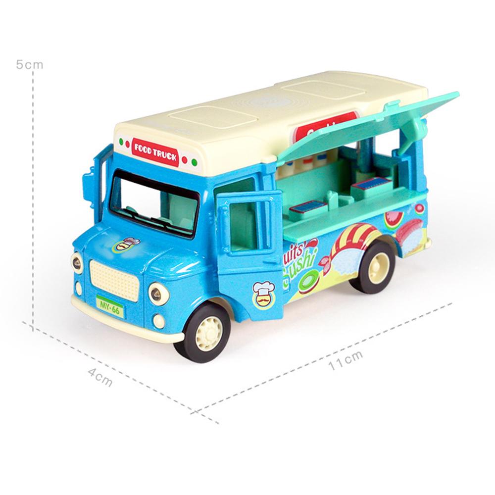 

Игрушечный автомобиль в масштабе 1/36, Мини-автомобиль, Машинка с инерционным механизмом, Подпружиненный автомобиль, Игрушка для профилактических игр, Грузовик с едой, Дети, Свет, Музыка, Подарок на день рождения, Подарок 1/36-Size:11.5*10*4.7cm синий