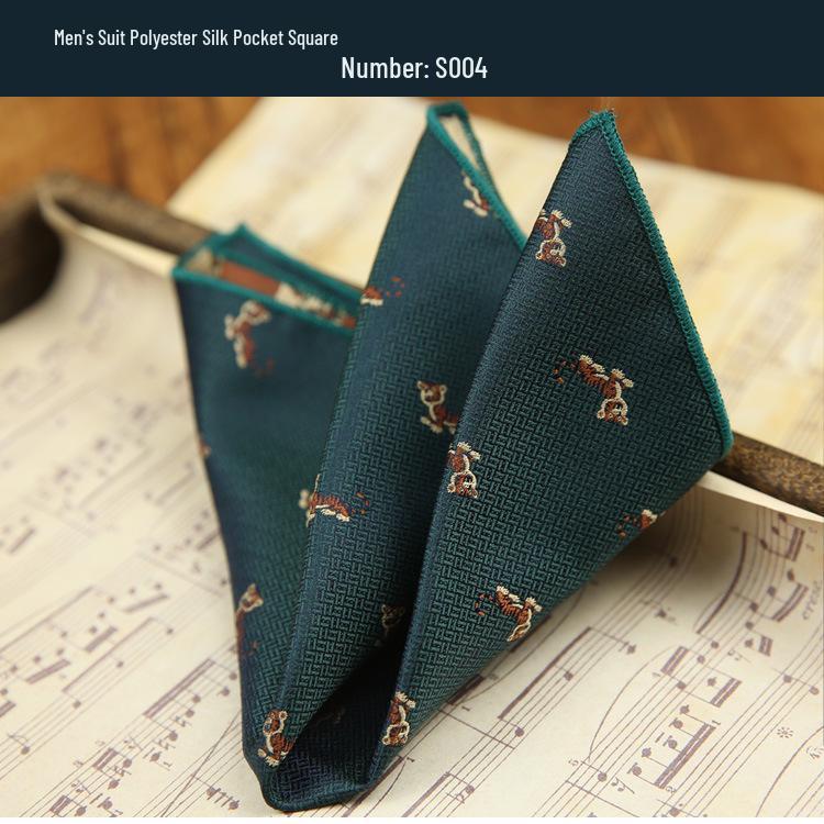 

Мужской кофейный платок-паше с цветочным узором - Аксессуар для смокинга с мелким рисунком