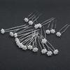 20pcs Fashion Luxury Pearl Plum Blossom Bridal Hairpin Vintage U-Shape Alloy Hairpin Fork Floral Headpiece Wedding Hair Jewelry